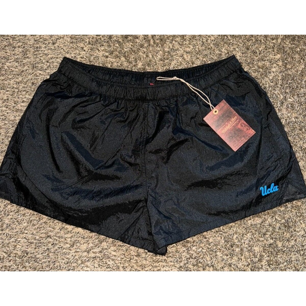 NEW Mitchell & Ness NCAA Women's UCLA Bruins Black Nylon Shorts (XL)